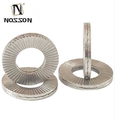 Laveuse à double pliage à verrouillage automatique pour la lutte contre la perte en acier inoxydable en acier inoxydable DIN25201 à double coin empilé