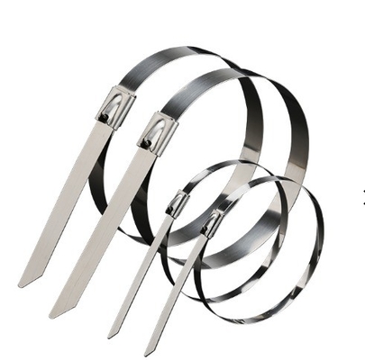 Normes industrielles Cable en acier inoxydable blanc Fermeture de fermeture à glissière Largeur 7,9 mm pour la sécurité et l'organisation du fil