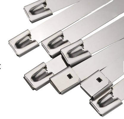 Normes industrielles Cable en acier inoxydable blanc Fermeture de fermeture à glissière Largeur 7,9 mm pour la sécurité et l'organisation du fil