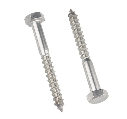 Système de mesure métrique A2 A4 vis à retard hexagonal en acier inoxydable 304 316 Din 571 vis à retard en bois