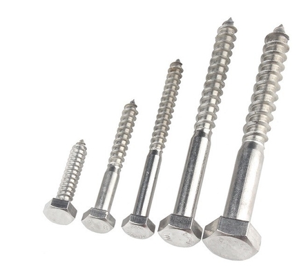 Système de mesure métrique A2 A4 vis à retard hexagonal en acier inoxydable 304 316 Din 571 vis à retard en bois