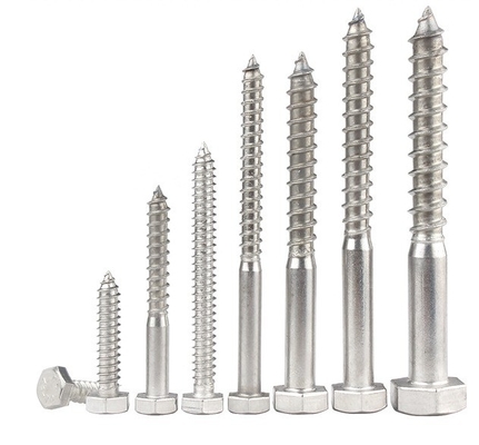 Système de mesure métrique A2 A4 vis à retard hexagonal en acier inoxydable 304 316 Din 571 vis à retard en bois
