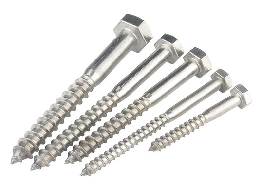 Système de mesure métrique A2 A4 vis à retard hexagonal en acier inoxydable 304 316 Din 571 vis à retard en bois
