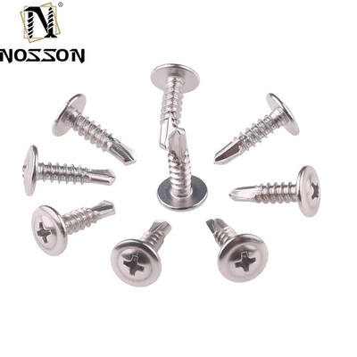 ST4.2 Système de mesure métrique en acier au carbone Dacromet Hex Head Self Drilling Screw avec bride pour une résistance industrielle