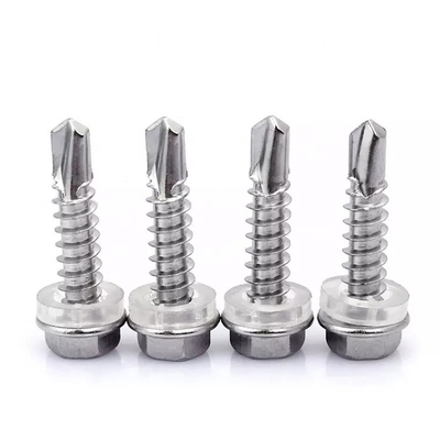 Screw de toiture de bâtiment ST5.5 Galvanisé Métal Hexagon Head Tek Bois en acier inoxydable Hex Screw de perçage avec laveuse EPDM