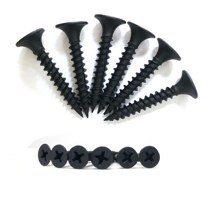 Tête de poêle galvanisée C1022A fil fin noir Phillip Bugle Tête auto-collant vis à paroi sèche vis en béton