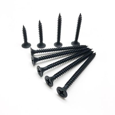 Tête de poêle galvanisée C1022A fil fin noir Phillip Bugle Tête auto-collant vis à paroi sèche vis en béton