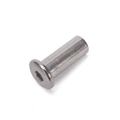 Résistance à l'usure améliorée connecteur de meuble insertion avec zinc plaqué tête plate Hex Socket Manche Noix et norme DIN
