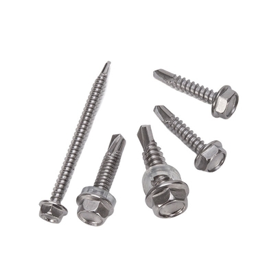 Écrous de toiture à tête hexagonale galvanisés en acier inoxydable à forage automatique avec laveuse en caoutchouc ST3.9 ST4.2 ST4.8 ST5.5 ST6.3 pour toiture