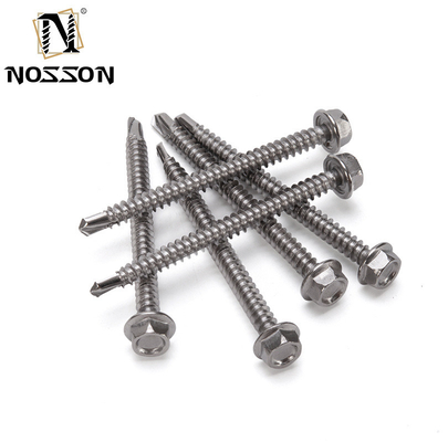 Écrous de toiture à tête hexagonale galvanisés en acier inoxydable à forage automatique avec laveuse en caoutchouc ST3.9 ST4.2 ST4.8 ST5.5 ST6.3 pour toiture