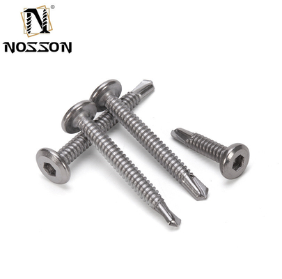 Écrous de toiture à tête hexagonale galvanisés en acier inoxydable à forage automatique avec laveuse en caoutchouc ST3.9 ST4.2 ST4.8 ST5.5 ST6.3 pour toiture