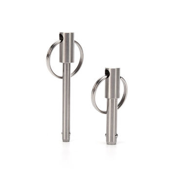 Pin de verrouillage à bille chargé à la source en acier inoxydable argenté personnalisé pour l'expédition aérienne et les solutions de personnalisation professionnelles