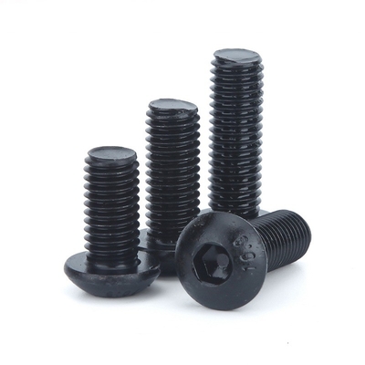 ISO Standard Pan Head 1/4-20*1/2 pouces Grade 12.9 Screw à prise hexagonale noire avec fil complet et entraînement hexagonal