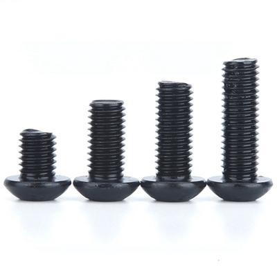 ISO Standard Pan Head 1/4-20*1/2 pouces Grade 12.9 Screw à prise hexagonale noire avec fil complet et entraînement hexagonal