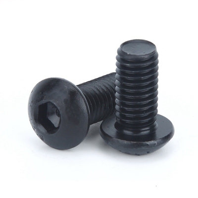 ISO Standard Pan Head 1/4-20*1/2 pouces Grade 12.9 Screw à prise hexagonale noire avec fil complet et entraînement hexagonal