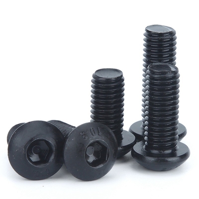 ISO Standard Pan Head 1/4-20*1/2 pouces Grade 12.9 Screw à prise hexagonale noire avec fil complet et entraînement hexagonal
