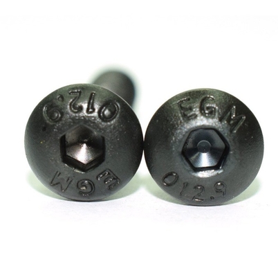 ISO Standard Pan Head 1/4-20*1/2 pouces Grade 12.9 Screw à prise hexagonale noire avec fil complet et entraînement hexagonal