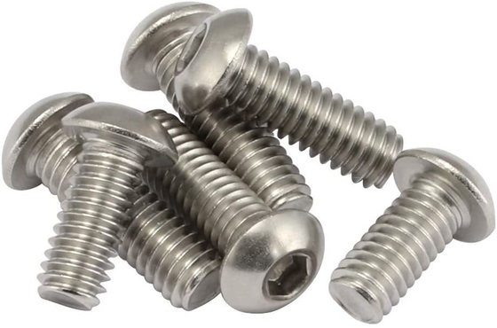 1/4-20 x 1/2 pouce bouton tête prise cap boulons 18-8 acier inoxydable 304 finition simple plein fil Allen Hex Drive Pan tête