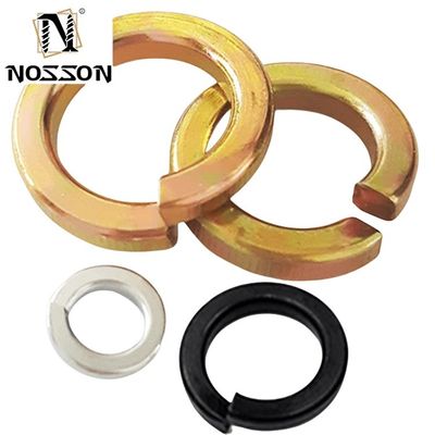 18-8 acier inoxydable M6 M8 M10 acier galvanisé B7 B7M oxyde noir laiton verrouillage séparé laveuse à ressorts DIN127