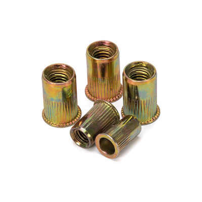 Applications standard DIN acier au carbone zinc plaqué M8 M10 1.25 fileté écrous de rivets de presse pour système de mesure métrique