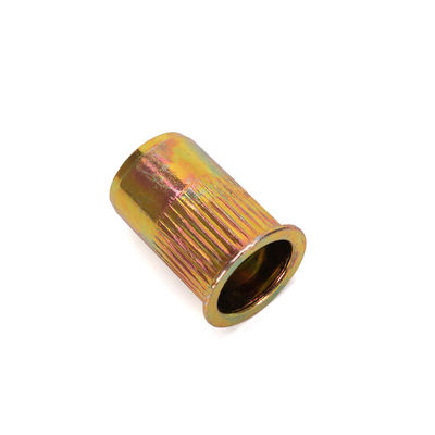 Produits alimentaires et boissons DIN Standard Rivnut en acier zincé à tête plate fileté à filetage insert de rivets Nutsert Noix de capuchon creusée pour l'industrie