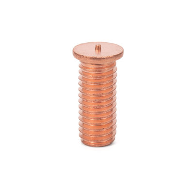 M8 Modèle GB Standard Custom Red Copper Hex Head Bolts avec vis de soudage plaqué au zinc