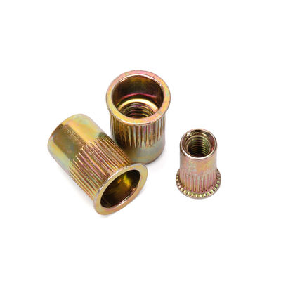 304 acier inoxydable zinc plaqué tête plate ronde Rivnut Flange fileté feuille de métal Rivet Noix pour les applications lourdes