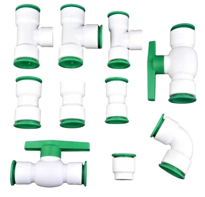 Excellente performance tête ronde PPR Pipe rapide Adaptateur de réduction d'eau Union plastique pour le support personnalisé ODM