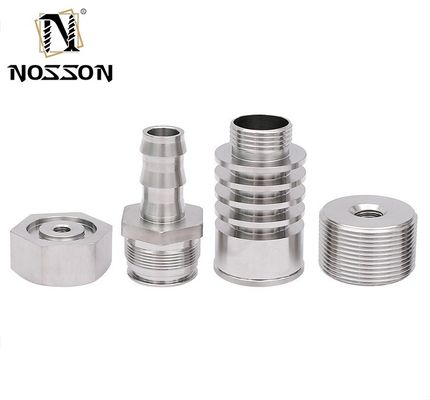 Parties tournantes d'usinage CNC en acier inoxydable d'aluminium titane de précision avec connexion de pressage et support OBM