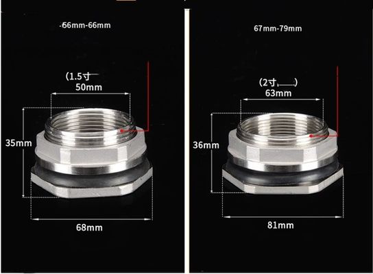 Soutien personnalisé 150lb en acier inoxydable 304 parement de réservoir d'eau de type sans soudure avec NPT fil et conception de coulée