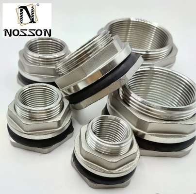 Connecteur de réservoir d'eau en cuivre à connexion égale à deux tétons 1/2 &quot; 3/4 &quot; 1&quot; Tuyau en laiton mâle à clé simple et lâche raccords pivotants jointe à écrous