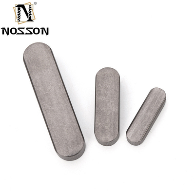 Longueur des boulons de traitement de l'eau 8 mm ANSI Standard DIN6885 Type A Fermeture d'arbre à extrémité ronde d'acier au carbone Fermeture parallèle à broches plates avec finition galvanisée