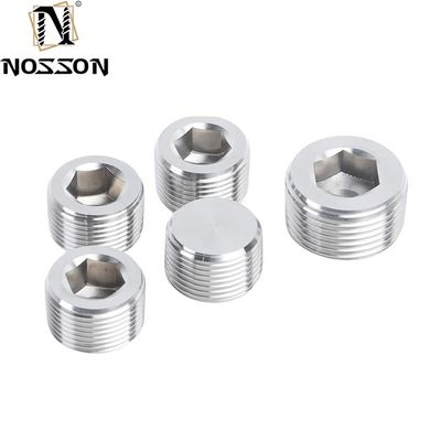 Screw hydraulique enduite en zinc Hexagon Socket Pipe Plug Filé conique M8 M10 DIN906 pour les connexions de tuyaux industriels