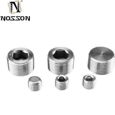 Screw hydraulique enduite en zinc Hexagon Socket Pipe Plug Filé conique M8 M10 DIN906 pour les connexions de tuyaux industriels