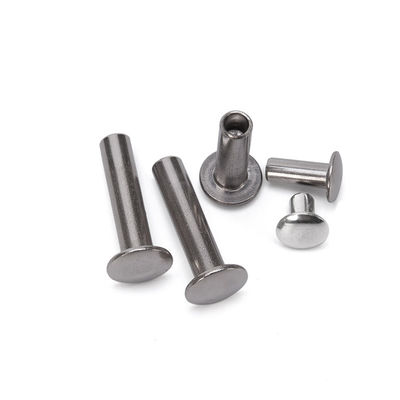 Rivet semi-tubulaire en acier non recouvert pour M2.5 M3 M3.5 M4.2 M4.8 M5.5 M6.3 Pan à tête plate Rivet en aluminium inoxydable semi-hollow