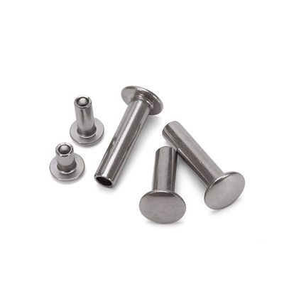 Rivet semi-tubulaire en acier non recouvert pour M2.5 M3 M3.5 M4.2 M4.8 M5.5 M6.3 Pan à tête plate Rivet en aluminium inoxydable semi-hollow