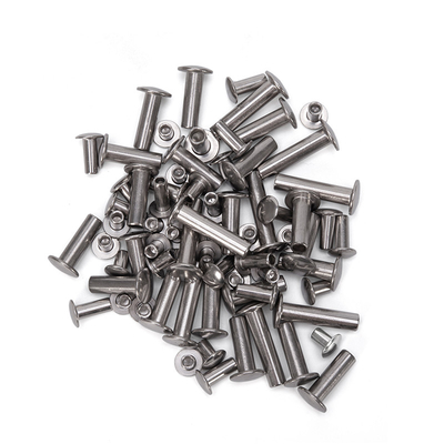 ANSI/ASME Standard Aluminium décoré en acier inoxydable brillant Tête plate demi creuse Rivet semi-tubulaire M2.5 pour sac en cuir