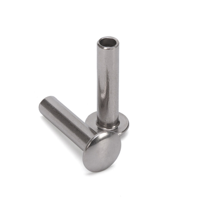 ANSI/ASME Standard Aluminium décoré en acier inoxydable brillant Tête plate demi creuse Rivet semi-tubulaire M2.5 pour sac en cuir