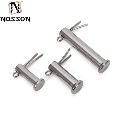 A2 A4 acier inoxydable à tête plate arbre clevis broches avec trou pour les broches de ressort plus longue durée de vie TiCN finition résistance à la corrosion