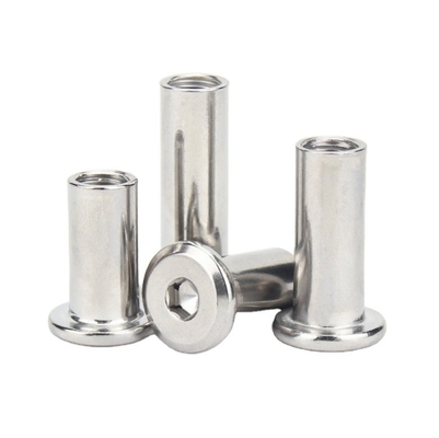 M3 M4 M5 M6 M8 M10 Boulons et écrous de connecteurs de meubles en acier nickel plaqué tête de prise plate manche de fût écrous DIN Standard