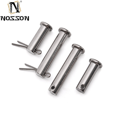 Durée de vie plus longue TiCN Finition en acier inoxydable 304 Tête plate broche cylindrique avec trou et fermeture en acier