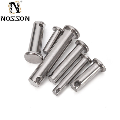 Durée de vie plus longue TiCN Finition en acier inoxydable 304 Tête plate broche cylindrique avec trou et fermeture en acier