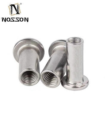 M3 M4 M5 M6 M8 M10 Boulons et écrous de connecteurs de meubles en acier nickel plaqué tête de prise plate manche de fût écrous DIN Standard