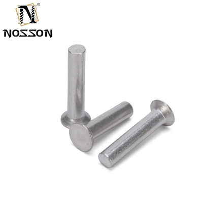 Finition lumineuse Aluminium M2 M2.5 M3 M4 M5 M6 Diamètre de la tige de la tige GB869 Tête plate contre-enfoncée Punch Auto-branchage Rivet solide