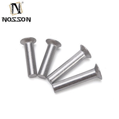 Finition lumineuse Aluminium M2 M2.5 M3 M4 M5 M6 Diamètre de la tige de la tige GB869 Tête plate contre-enfoncée Punch Auto-branchage Rivet solide