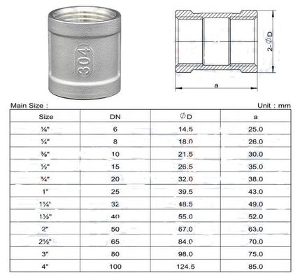 Coulée en acier inoxydable 304/316 1/2 NPT/BSP Fil féminin 45 Coude Pipe Connexion de raccordement Tête pour les techniques de brassage à domicile