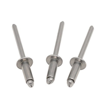 Rivet à tête ronde plate et aveugle en acier inoxydable brillant Finition pour des exigences de fixation durables à l'aide de Rivet à traction