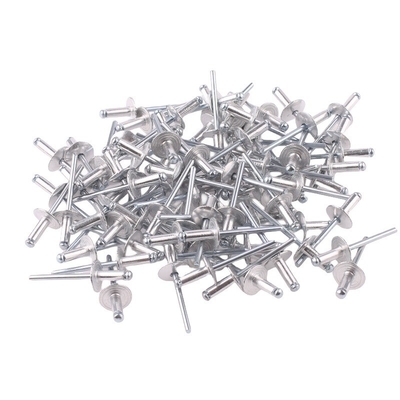 Tête de dôme à rivets aveugle en acier d'aluminium type à extrémité ouverte Standard de l'industrie de la peinture de couleur avec grande bride et conception de rainure