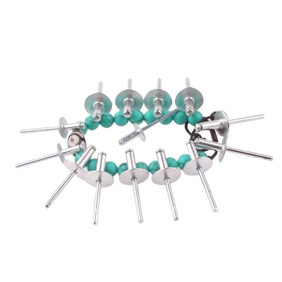 Tête de dôme à rivets aveugle en acier d'aluminium type à extrémité ouverte Standard de l'industrie de la peinture de couleur avec grande bride et conception de rainure