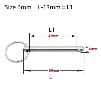 Expédition aérienne Strong Hold acier inoxydable cylindrique épingle de détente avec positionnement d'anneau de séparation de la boule de verrouillage épingle de libération rapide